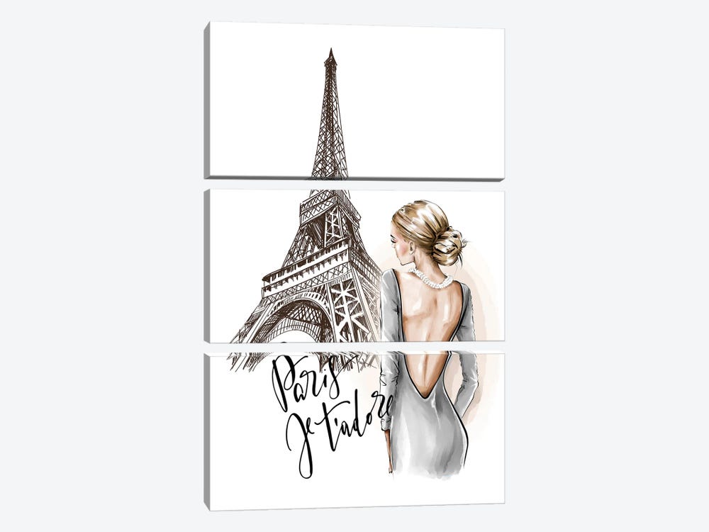 Love Paris by Heather Grey 3-piece Art Print