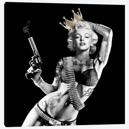 Marilyn Rock Queen Canvas Print #HHP31} by Heather Grey Canvas Artwork