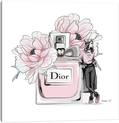 Pink Bloom Canvas Art Print - Dior Art