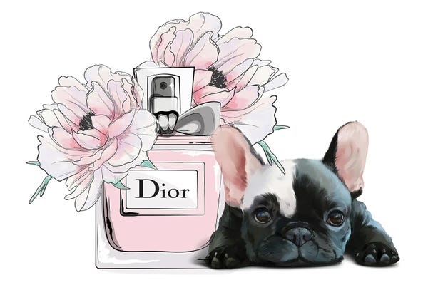 Dior: Pink Cute Frenchie by Heather Grey