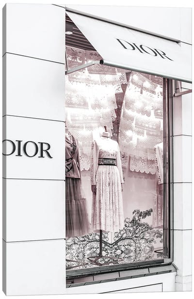 Pink Dress Display Canvas Art Print - Dior Art