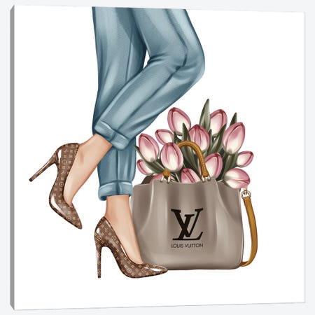 Shoes And Tulips Canvas Print #HHP47} by Heather Grey Canvas Art