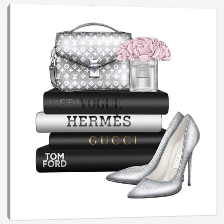 Handbags And Roses Canvas Art by Heather Grey | iCanvas