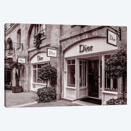 Black Dior Shopping Bag with Soft Blush Roses & Pearls by Pomaikai Barron Fine Art Paper Print ( Fashion > Fashion Brands > Dior art) - 16x24x.25