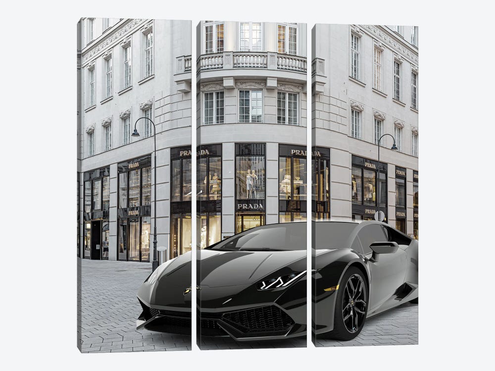 Shopping And Cars by Heather Grey 3-piece Canvas Wall Art