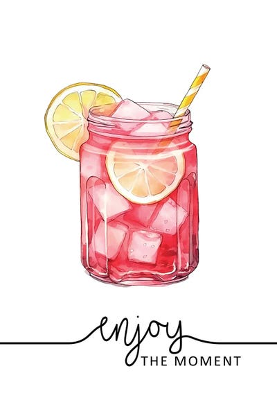 Cocktails & Mixed Drinks: Enjoy Pink Moment by Heather Grey