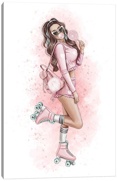 Barbie Core Canvas Art Print - Heather Grey
