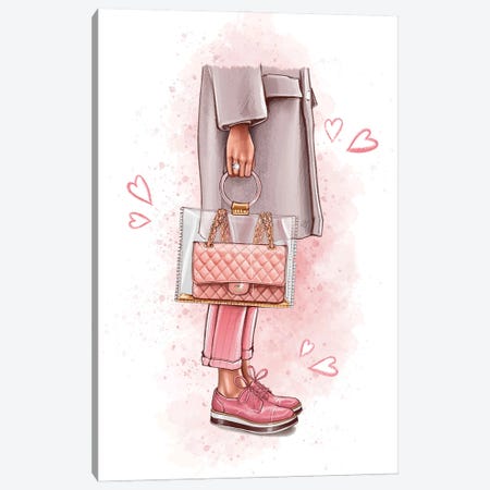 Pink Core Handbag Canvas Print #HHP89} by Heather Grey Art Print