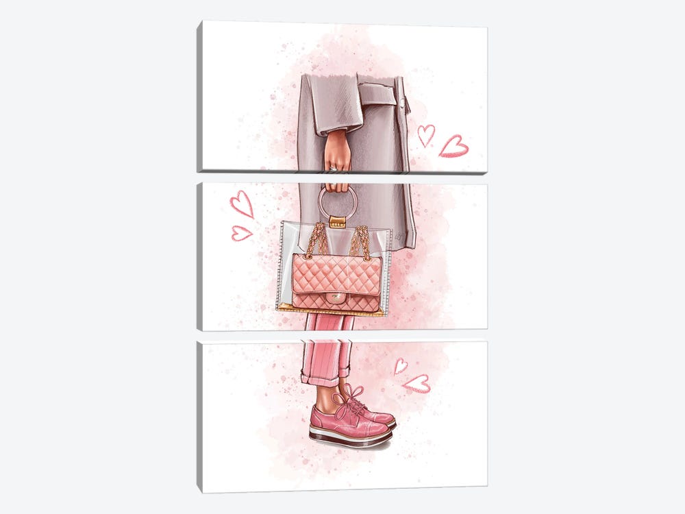 Pink Core Handbag by Heather Grey 3-piece Art Print