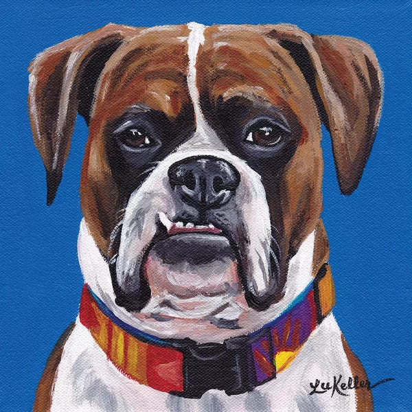 Boxers: Boxer Blue by Hippie Hound Studios