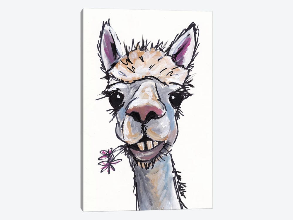 Diesel The Alpaca by Hippie Hound Studios 1-piece Canvas Art Print