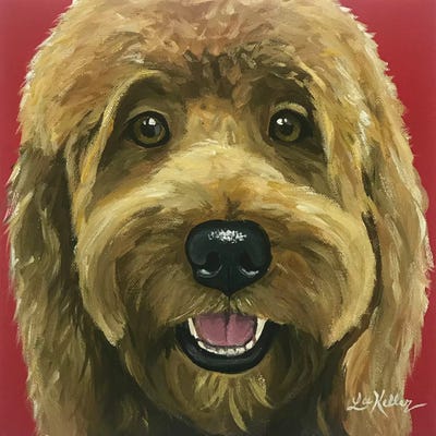 Nikki The Goldendoodle by Hippie Hound Studios canvas print