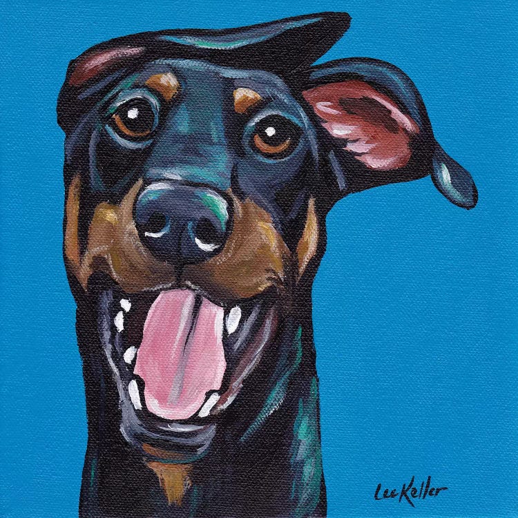 Fun Doberman by Hippie Hound Studios wall art