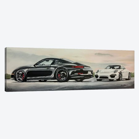 Porsche's Best Canvas Print #HHS145} by Hippie Hound Studios Canvas Artwork