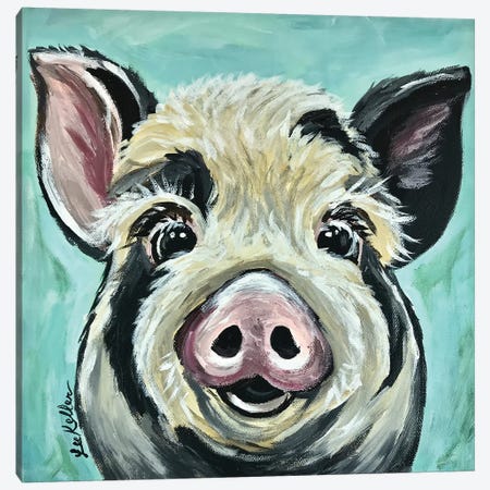 Sarge The Pig Canvas Print #HHS148} by Hippie Hound Studios Canvas Print