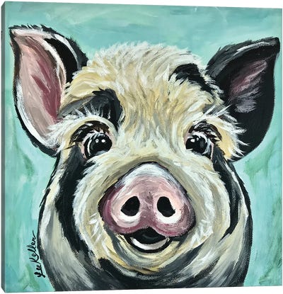 Sarge The Pig Canvas Art Print - Hippie Hound Studios