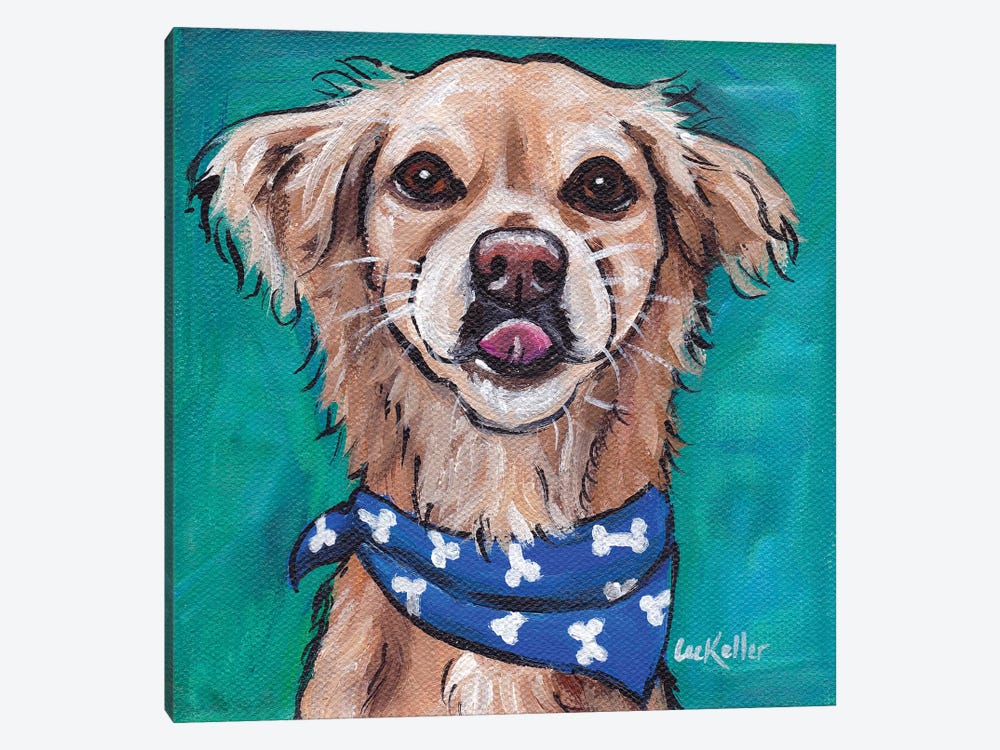 Transom The Rescue Dog by Hippie Hound Studios 1-piece Canvas Wall Art