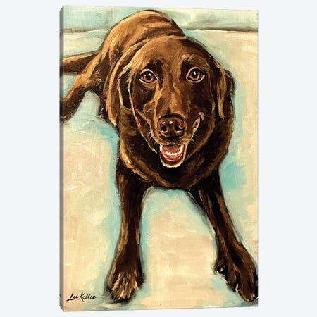 Chocolate Lab Canvas Print #HHS15} by Hippie Hound Studios Canvas Wall Art