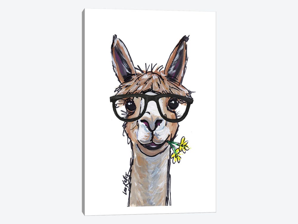 Alpaca - Lycoming Glasses by Hippie Hound Studios 1-piece Canvas Print