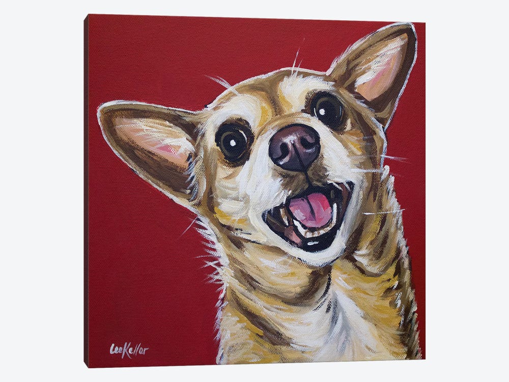 Chihuahua - Happy by Hippie Hound Studios 1-piece Canvas Art