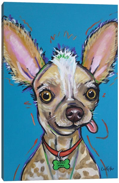 Chinese Crested - Spike Canvas Art Print - Hippie Hound Studios