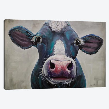Cow - Clara Belle Canvas Print #HHS185} by Hippie Hound Studios Canvas Artwork