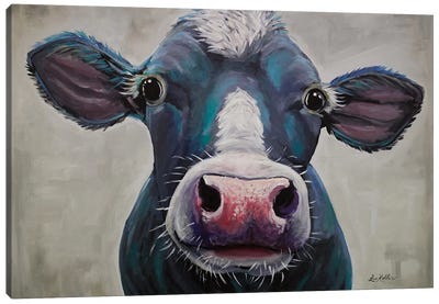 Cow - Clara Belle Canvas Art Print - Hippie Hound Studios