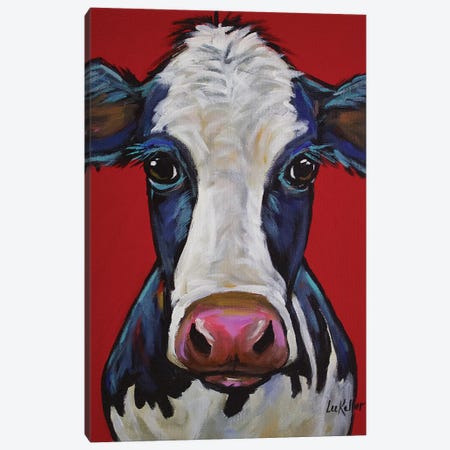 Cow - Georgia Canvas Print #HHS187} by Hippie Hound Studios Canvas Wall Art