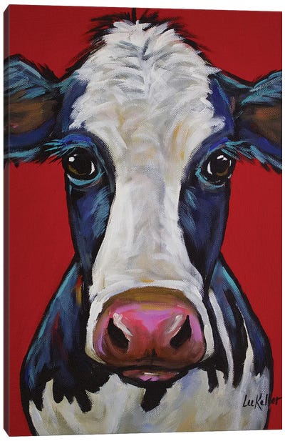 Cow - Georgia Canvas Art Print - Hippie Hound Studios