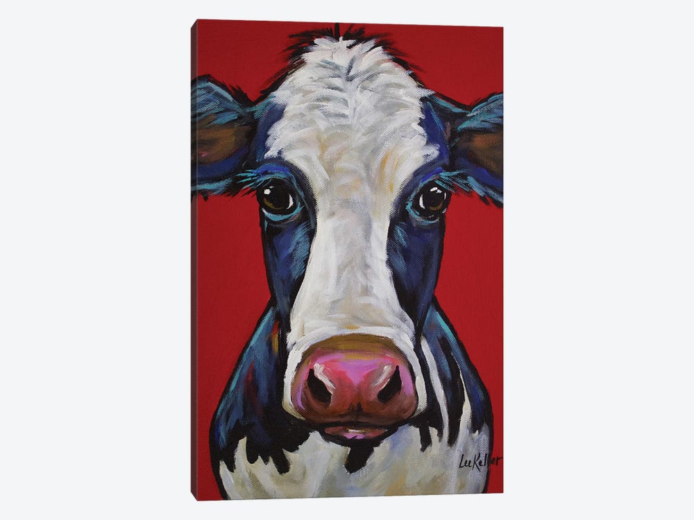 Cow - Georgia by Hippie Hound Studios 1-piece Canvas Print