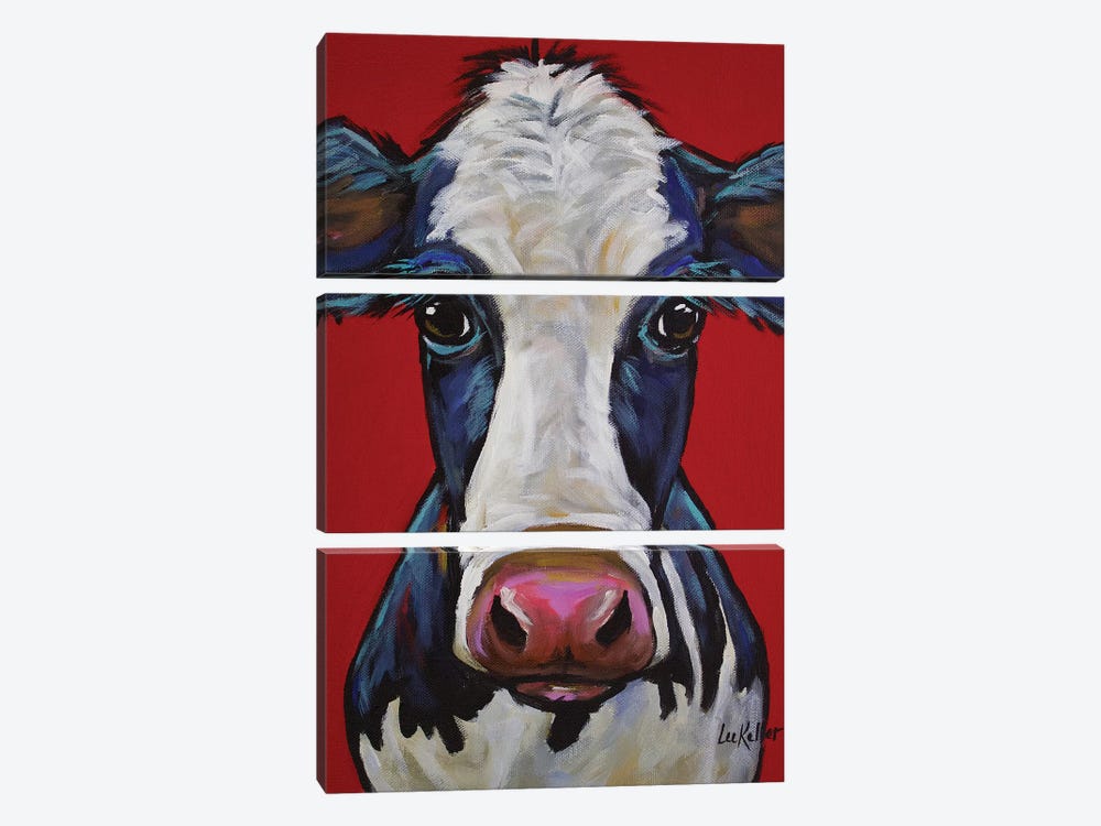 Cow - Georgia by Hippie Hound Studios 3-piece Art Print