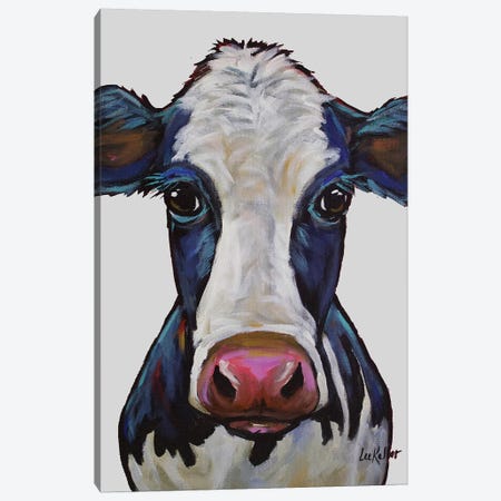 Cow - Georgia Gray Canvas Print #HHS189} by Hippie Hound Studios Art Print