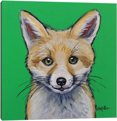 Fox Pup Canvas Art Print - Hippie Hound Studios