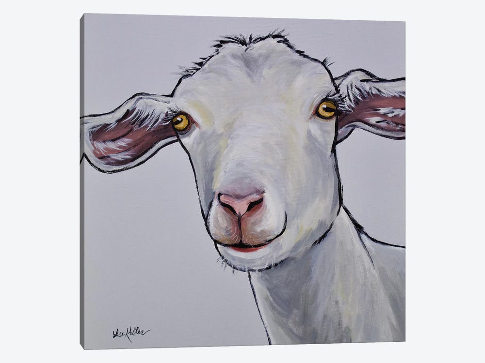 Goat Gray Color Match by Hippie Hound Studios 1-piece Canvas Print
