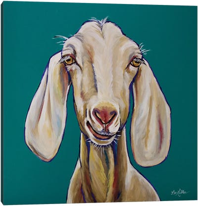 Goat - Margot Canvas Art Print - Hippie Hound Studios