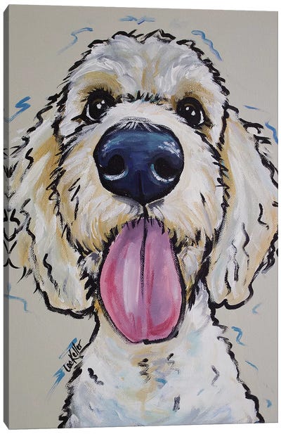 Goldendoodle - Murphy Whimsical Canvas Art Print - Hippie Hound Studios