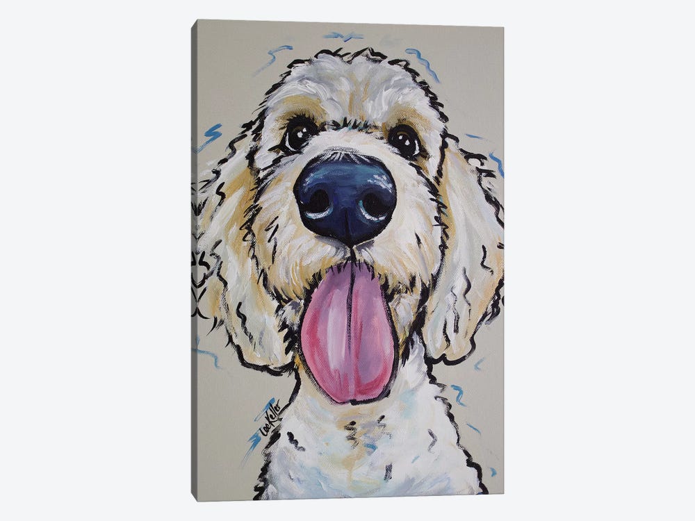 Goldendoodle - Murphy Whimsical by Hippie Hound Studios 1-piece Canvas Artwork
