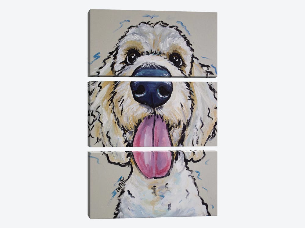 Goldendoodle - Murphy Whimsical by Hippie Hound Studios 3-piece Canvas Wall Art