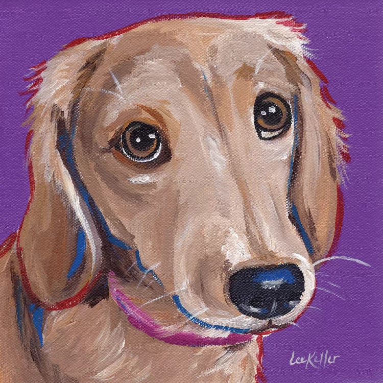 Daschund On Purple