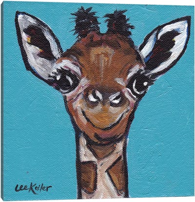Baby Cakes The Giraffe Canvas Art Print - Nursery Room Art