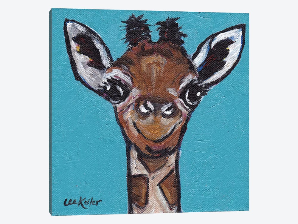 Baby Cakes The Giraffe by Hippie Hound Studios 1-piece Canvas Art Print