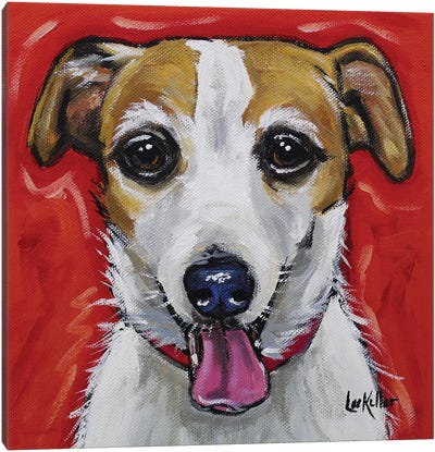 Jack Russell - Ginny Canvas Art Print - Jack Russell Terrier Art