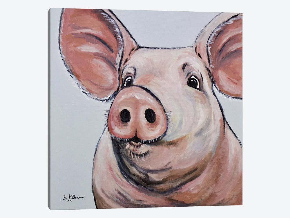 Pig - Mildred by Hippie Hound Studios 1-piece Canvas Art Print