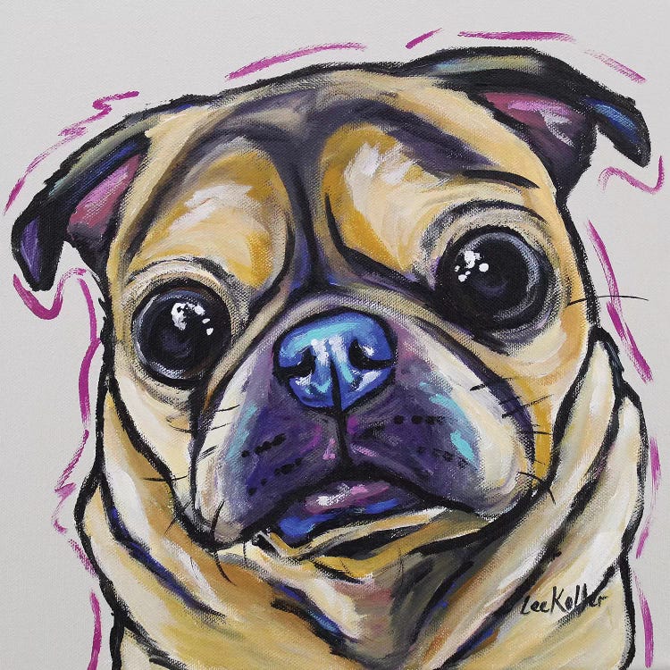 Pug - Josie Colorful