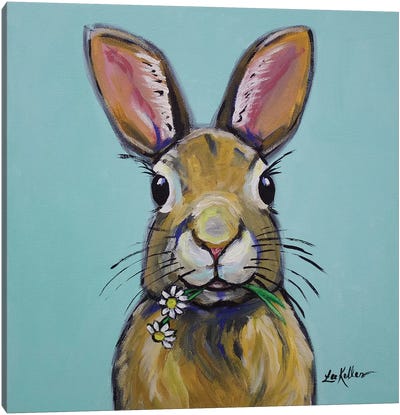 Rabbit - Meadow Canvas Art Print - Hippie Hound Studios