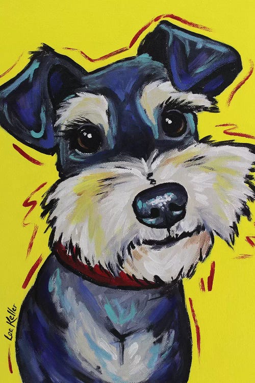 Schnauzer On Yellow - Mr Foozootie