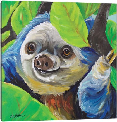 Sloth - Speedy Canvas Art Print - Sloth Art