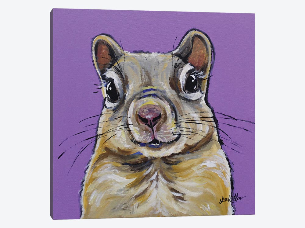 Squirrel Painting On Lavendar by Hippie Hound Studios 1-piece Canvas Art