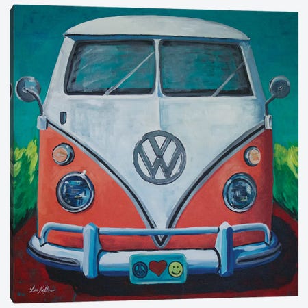 Volkswagen Van Bohemian Dream Canvas Print #HHS229} by Hippie Hound Studios Canvas Art