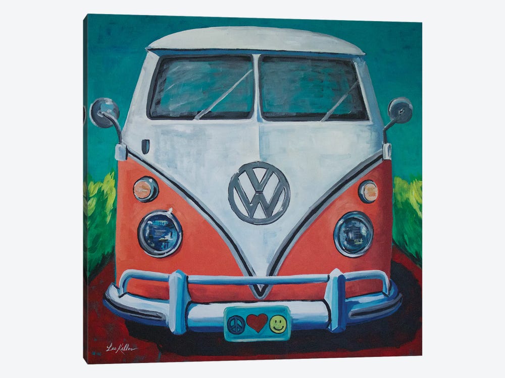 Volkswagen Van Bohemian Dream by Hippie Hound Studios 1-piece Art Print